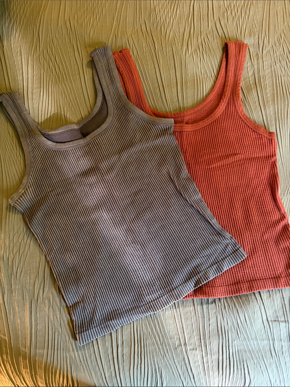 Grace & Lace Brami ribbed tanks lot cropped Sz L/XL